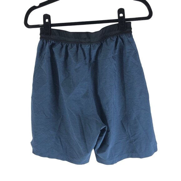 Adidas Mens Axis Heathered 2.0 Stretch Athletic Shorts Blue Size M - Picture 2 of 5